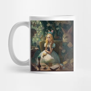 Alice in Wonderland. "Tea Party with the Mad Hatter and the Cheshire Cat" Mug